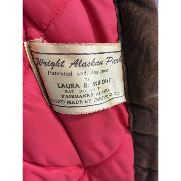 RARE!! Laura Wright Alaskan Parky Winter Coat Brown Velvet Wolf Trim Size M**** - Picture 6 of 16
